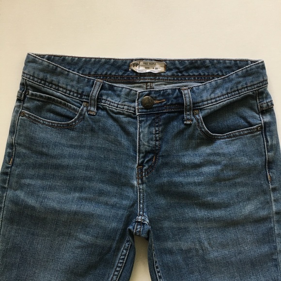 Free People Skinny Jean Womens 28 Distressed Fray Hem - Picture 2 of 12